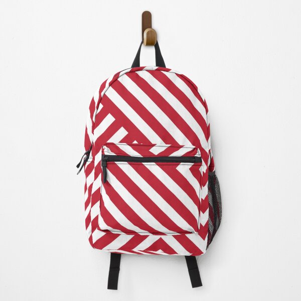 Item preview, Preppy Wihte and Red Stripes Abstract Geometric Optical Illusion Lines designed and sold by IamTrending.