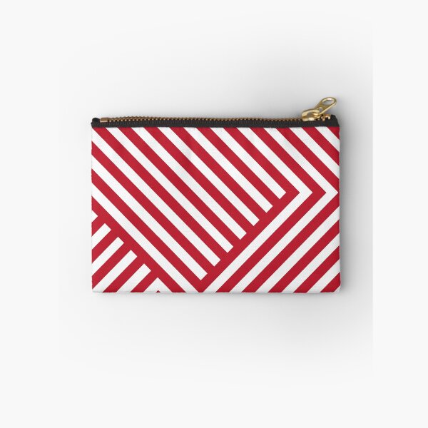 Item preview, Preppy Wihte and Red Stripes Abstract Geometric Optical Illusion Lines designed and sold by IamTrending.