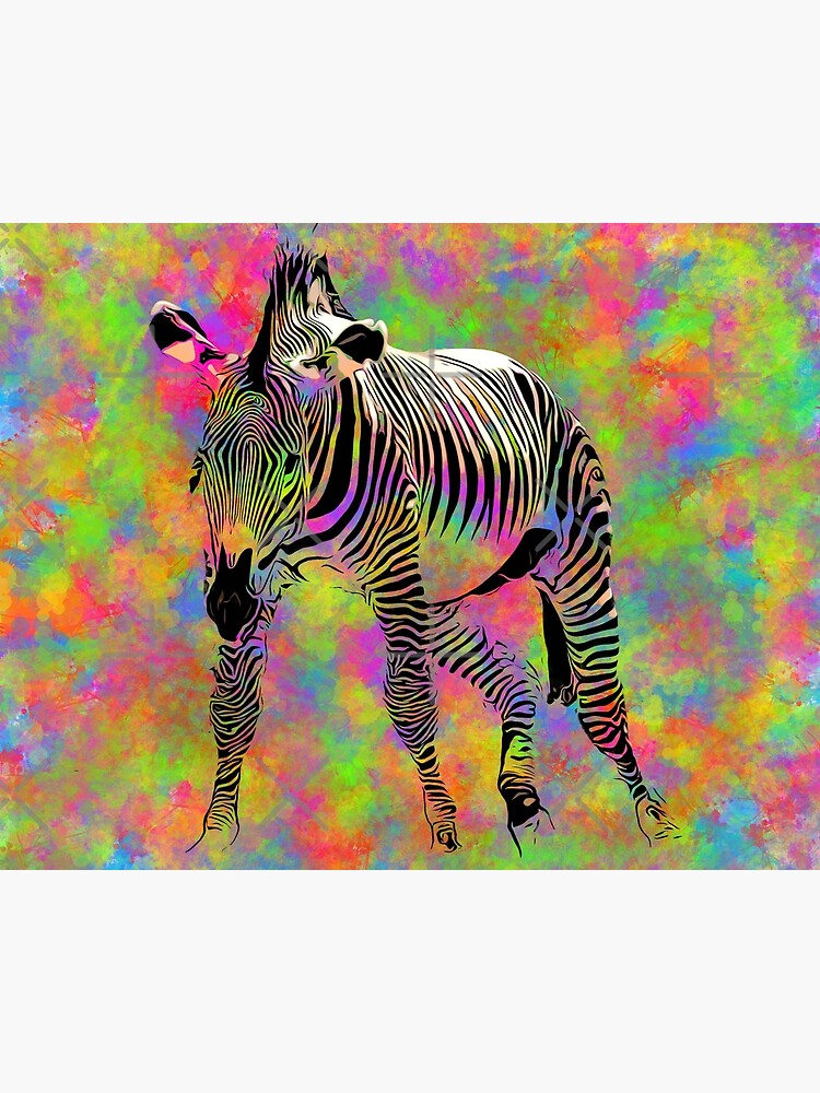 Rainbow Zebra  Art Board Print for Sale by RTrivella