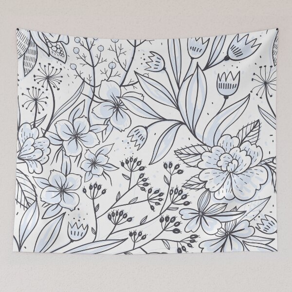 Item preview, Preppy  Girly Spring Botanical Hippy Black and White Floral  designed and sold by IamTrending.