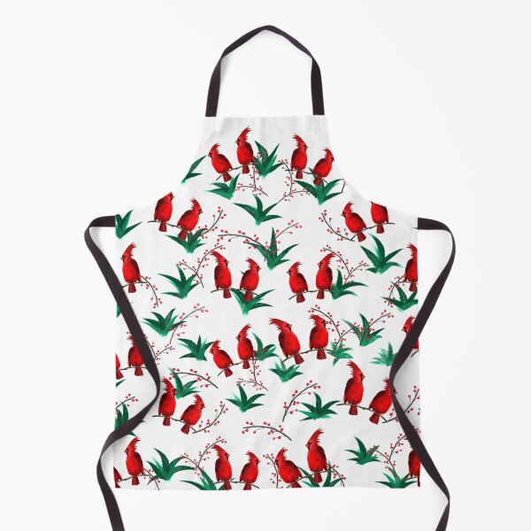 Item preview, Red Cardinal Watercolor Design with Green Leaves designed and sold by Susaans-Art.
