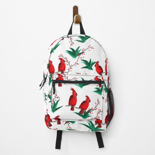 Item preview, Red Cardinal Watercolor Design with Green Leaves designed and sold by Susaans-Art.