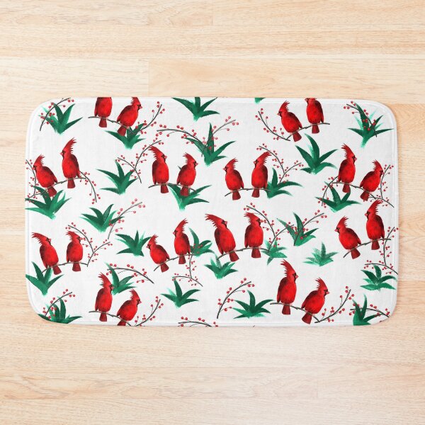 Item preview, Red Cardinal Watercolor Design with Green Leaves  designed and sold by Susaans-Art.