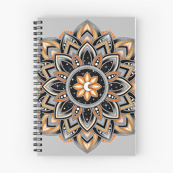 Item preview, Orange Moon Flower Mandala designed and sold by LorenaElenaArt.