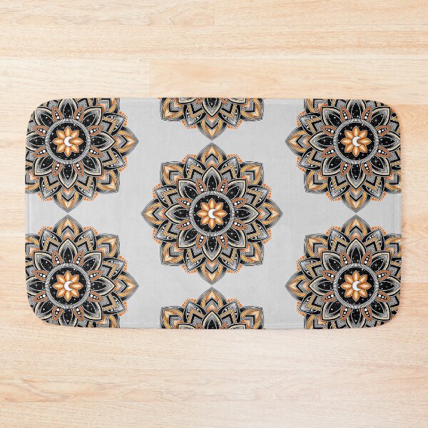 Item preview, Orange Moon Flower Mandala designed and sold by LorenaElenaArt.