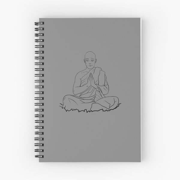 Item preview, Meditating Monk Lineart designed and sold by kallydru.