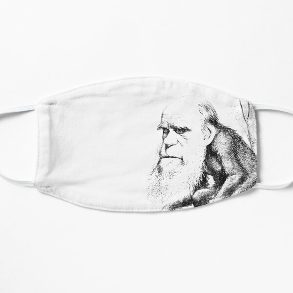 Charles Darwin Face Mask, Ape Monkey Evolution Face Mask, Science Biology Atheist Gift, Washable Face Mask