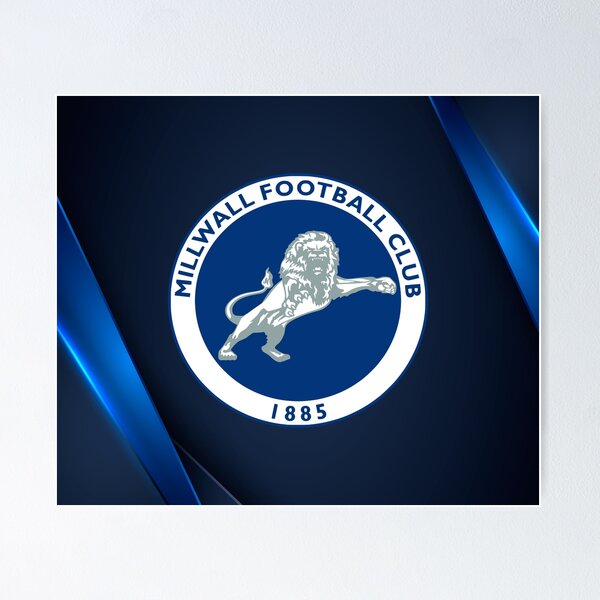 Millwall FC logo with stripes | Metal Print