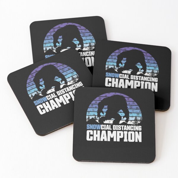Item preview, SNOWcial Distancing Champion - Yeti Winter Edition of Social Distancing Champion designed and sold by JinxWhaleDesign.
