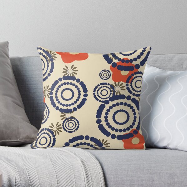 Orange and navy clearance pillows