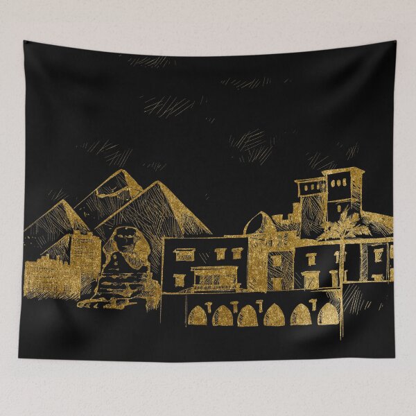 Item preview, Pyramids Cairo Skyline designed and sold by SoccaTamam.