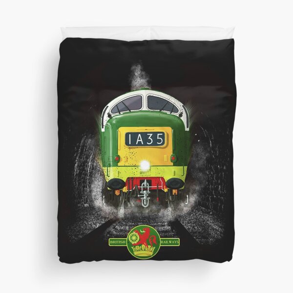 English Electric Class 55 British Rail Deltic Locomotive by Motormaniac Duvet Cover