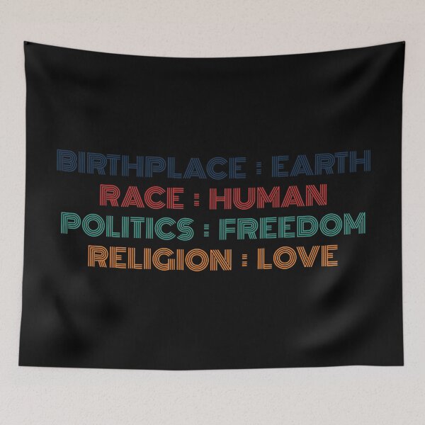 Item preview, Birthplace Earth Race Human Politics Freedom Religion Love designed and sold by MSA-42.