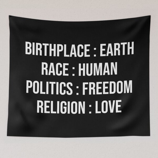 Item preview, Birthplace Earth Race Human Politics Freedom Religion Love designed and sold by MSA-42.