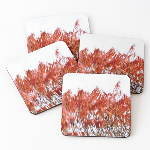 Item preview, Abstract Autumnal Harmony - Mesmerising Sumac Motion in Vivid Scarlet and Vermillion designed and sold by Georgia Mizuleva.