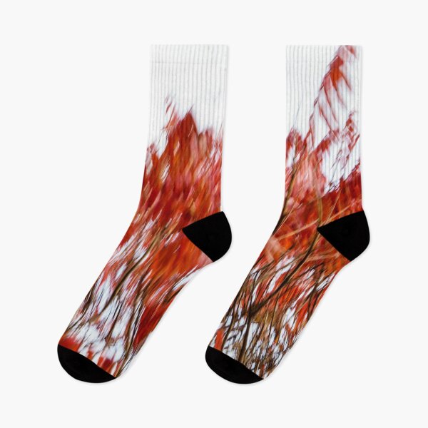 Item preview, Abstract Autumnal Harmony - Mesmerising Sumac Motion in Vivid Scarlet and Vermillion designed and sold by Georgia Mizuleva.