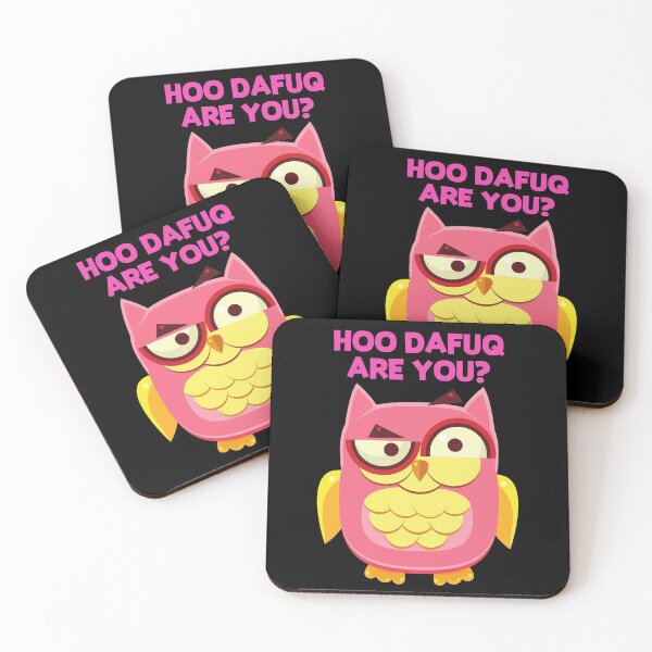 Item preview, Funny Owl Meme HOO DAFUQ ARE YOU? Design designed and sold by LevelUpMerch.