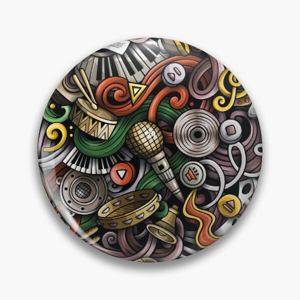 Item preview, Music Hand Draw 3d Pattern graffiti Art Beat Texture Mic designed and sold by elhefe.