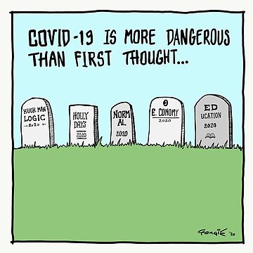 Artwork thumbnail, COVID-19 cartoon - Grave Danger Funny by Zealandzest