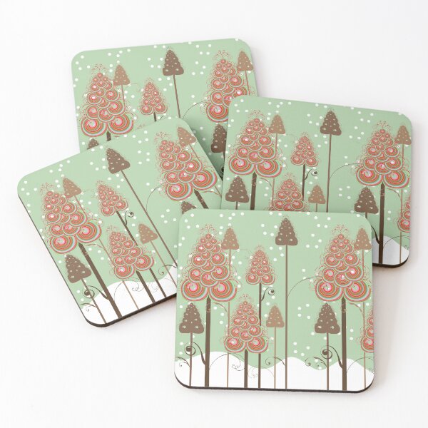 Item preview, Whimsical Christmas Trees Winter Wonderland designed and sold by fatfatin.