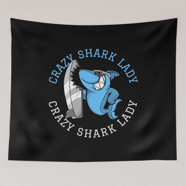 Item preview, Crazy Shark Lady Surfer designed and sold by jacks-tees.