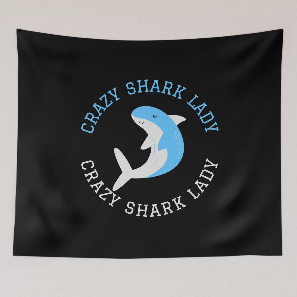 Item preview, Crazy Shark Lady Peaceful designed and sold by jacks-tees.