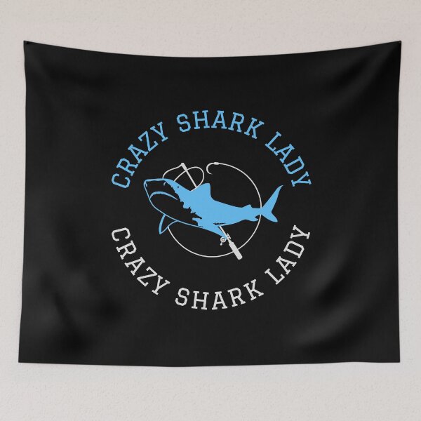 Item preview, Crazy Shark Lady Circle Fishing designed and sold by jacks-tees.