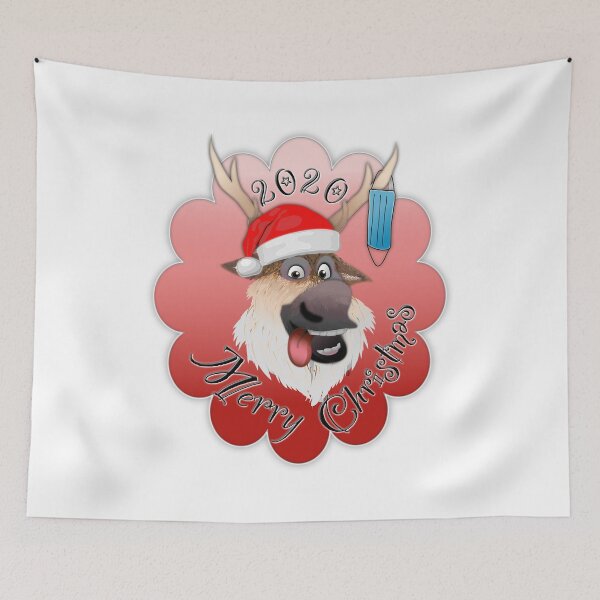 Item preview, Merry Christmas 2020 the smiling reindeer designed and sold by Scatch Spot.