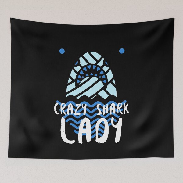 Item preview, Crazy Shark Lady Knitting designed and sold by jacks-tees.