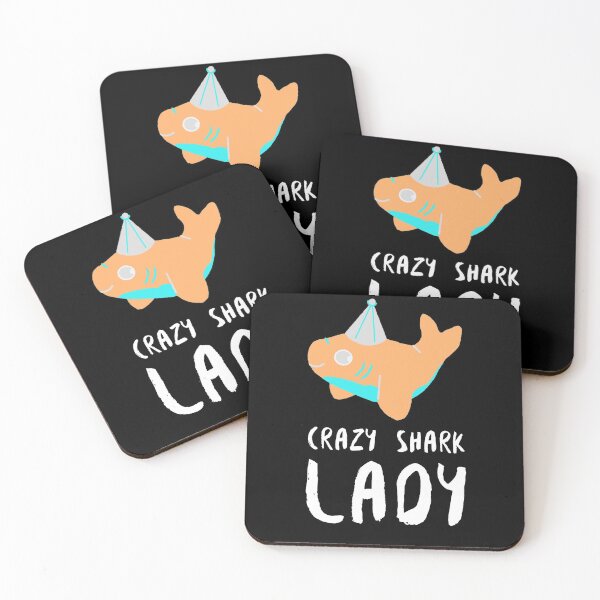 Item preview, Crazy Shark Lady Cartoon Party designed and sold by jacks-tees.