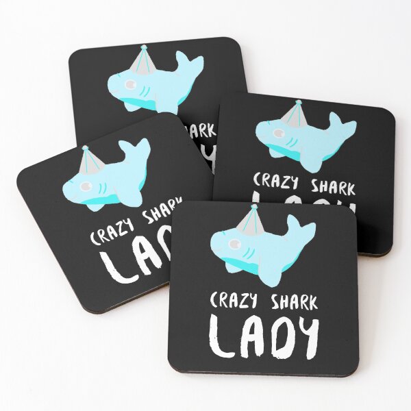 Item preview, Crazy Shark Lady Cartoon Party designed and sold by jacks-tees.