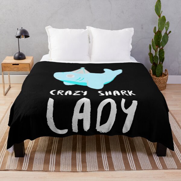 Item preview, Crazy Shark Lady Cartoon Party designed and sold by jacks-tees.