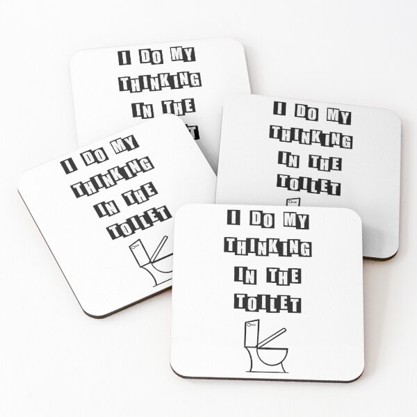Item preview, I do my thinking in the toilet - white designed and sold by BusyMonkeys.
