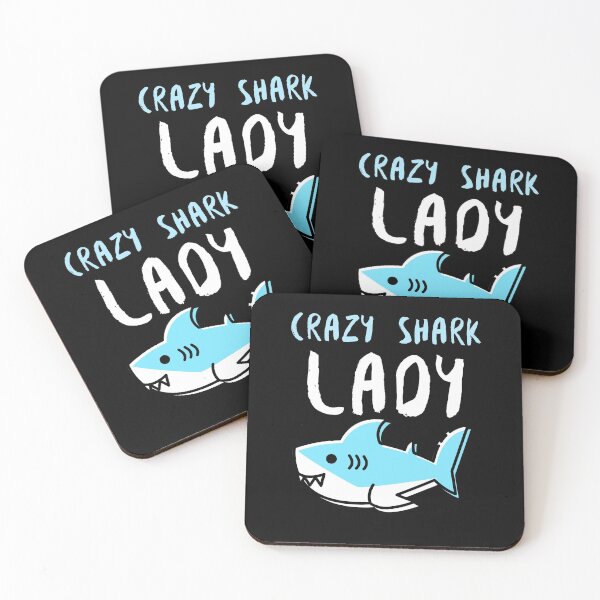 Item preview, Crazy Shark Lady Cute Sharky designed and sold by jacks-tees.