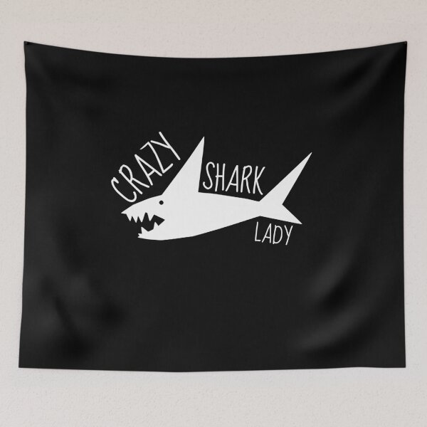 Item preview, Crazy Shark Lady Scary designed and sold by jacks-tees.