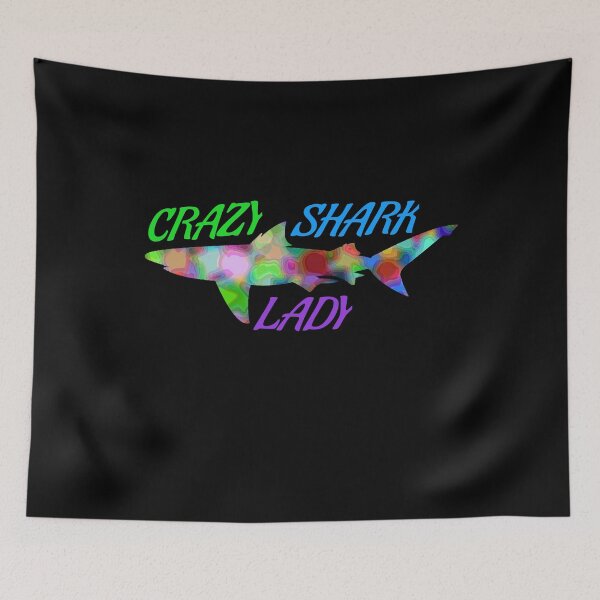 Item preview, Crazy Shark Lady Rainbow designed and sold by jacks-tees.