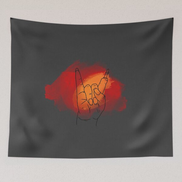 Item preview, Metal zombie hand of woman on paint background designed and sold by BV-creas.