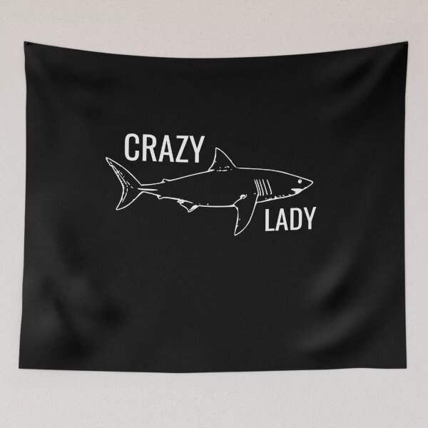 Item preview, Crazy Shark Lady designed and sold by jacks-tees.