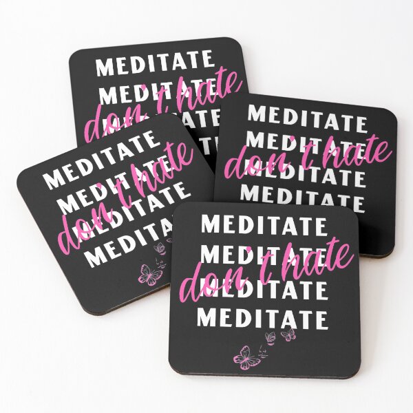 Item preview, Dont hate meditate! | Repetitive yoga slogan designed and sold by DeliriousSteve.
