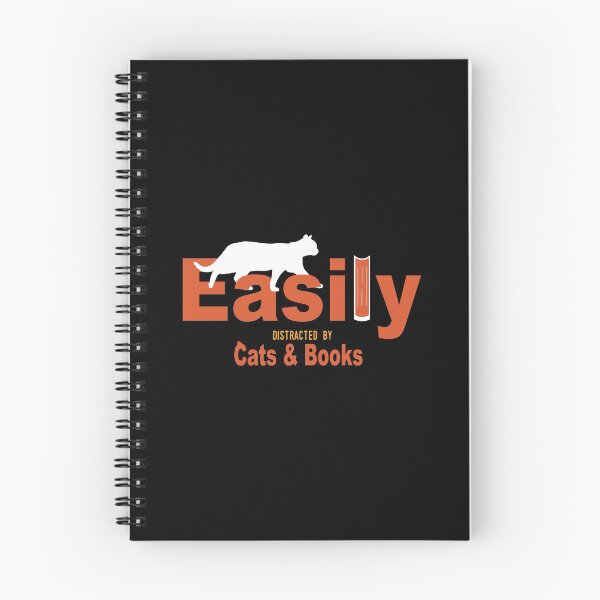 Item preview, Easily Distracted By Cats And Books Funny Gift For Cat Lovers  designed and sold by Vikingstorm.