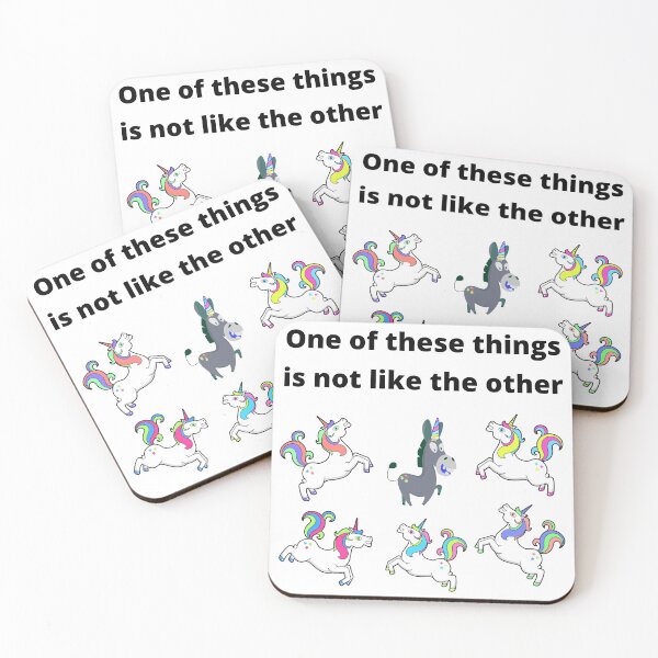Item preview, One of These Things is Not Like The Other. Unicorn Uni-con designed and sold by StayCuztom.