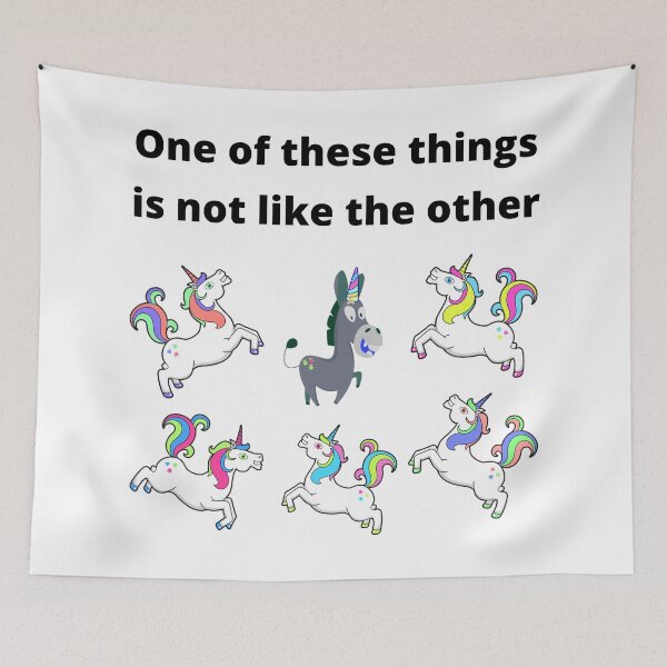 Item preview, One of These Things is Not Like The Other. Unicorn Uni-con designed and sold by StayCuztom.