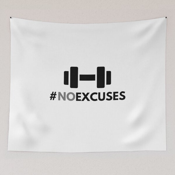 Item preview, No Excuses Gym Quote designed and sold by yasmh.