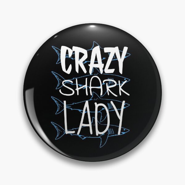 Item preview, Crazy Shark Lady Blue designed and sold by jacks-tees.