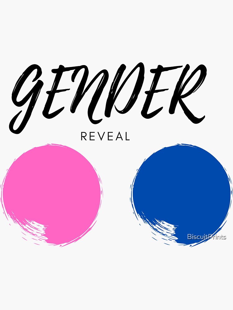 gender-reveal-is-it-a-boy-or-girl-sticker-by-biscuitprints-redbubble