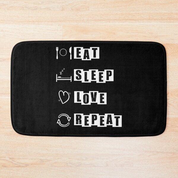 Item preview, Eat, Sleep, Love, Repeat - black designed and sold by BusyMonkeys.