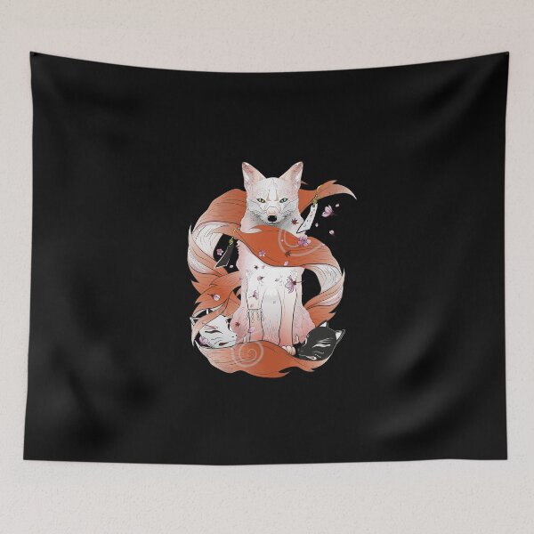 Item preview, Kitsune Japanese Kami Inari Nine-Tailed Fox Fox Spirit Yokai designed and sold by enjoytheshirt.
