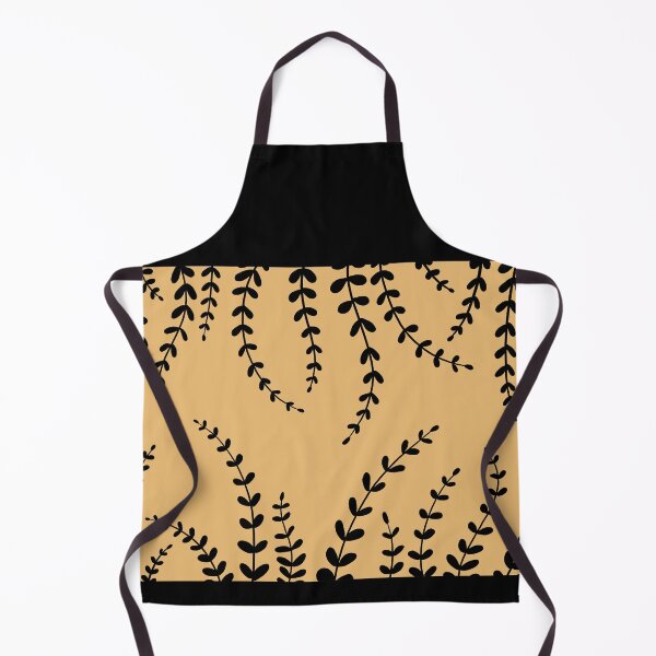 Item preview, Leaves (mustard and black) designed and sold by szviol.