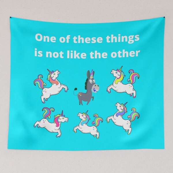 Item preview, One of These Things is Not Like The Other...Unicorn Uni-con designed and sold by StayCuztom.