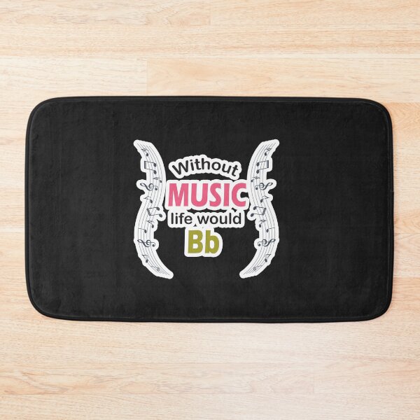 Item preview, Without music life would b flat ,Gift idea illustration design, For Music Lover. designed and sold by Geeks-Design.